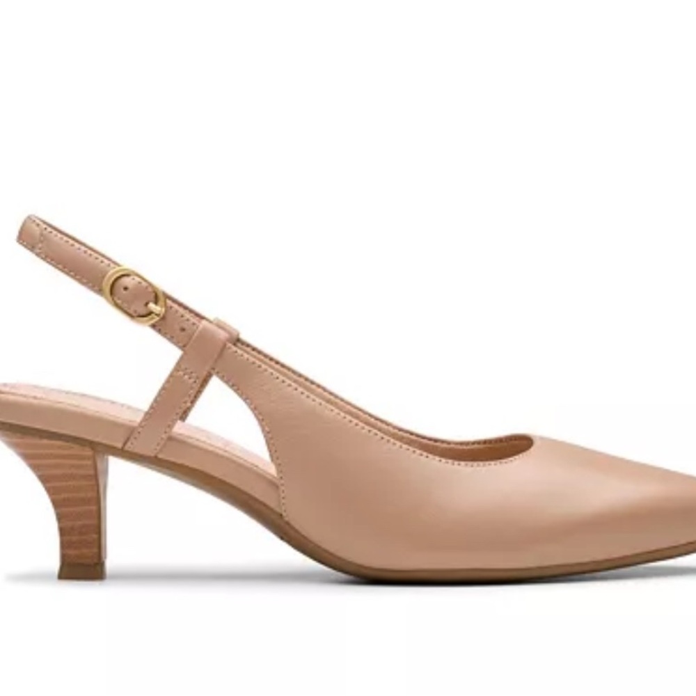 Clarks Women's Tan Slingback Heels - Picture 5 of 5